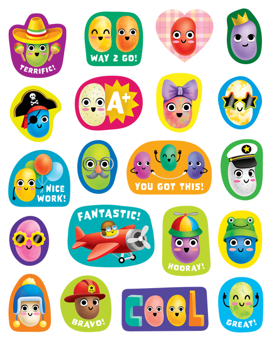 Jelly Bean Smelly Stickers