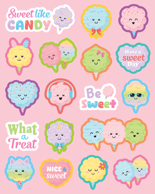 Cotton Candy Smelly Stickers