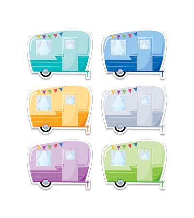 Woodland Friends Vintage Trailers 6" Designer Cut-Outs