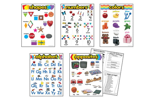 Kindergarten Basic Skills Learning Chart Combo Pack