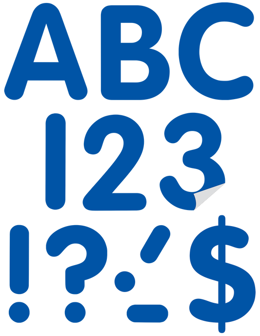 Blue 4" Classic Self-Adhesive Letters Uppercase