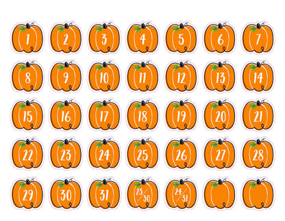 Doodle Pumpkins Calendar Days (Core Decor)