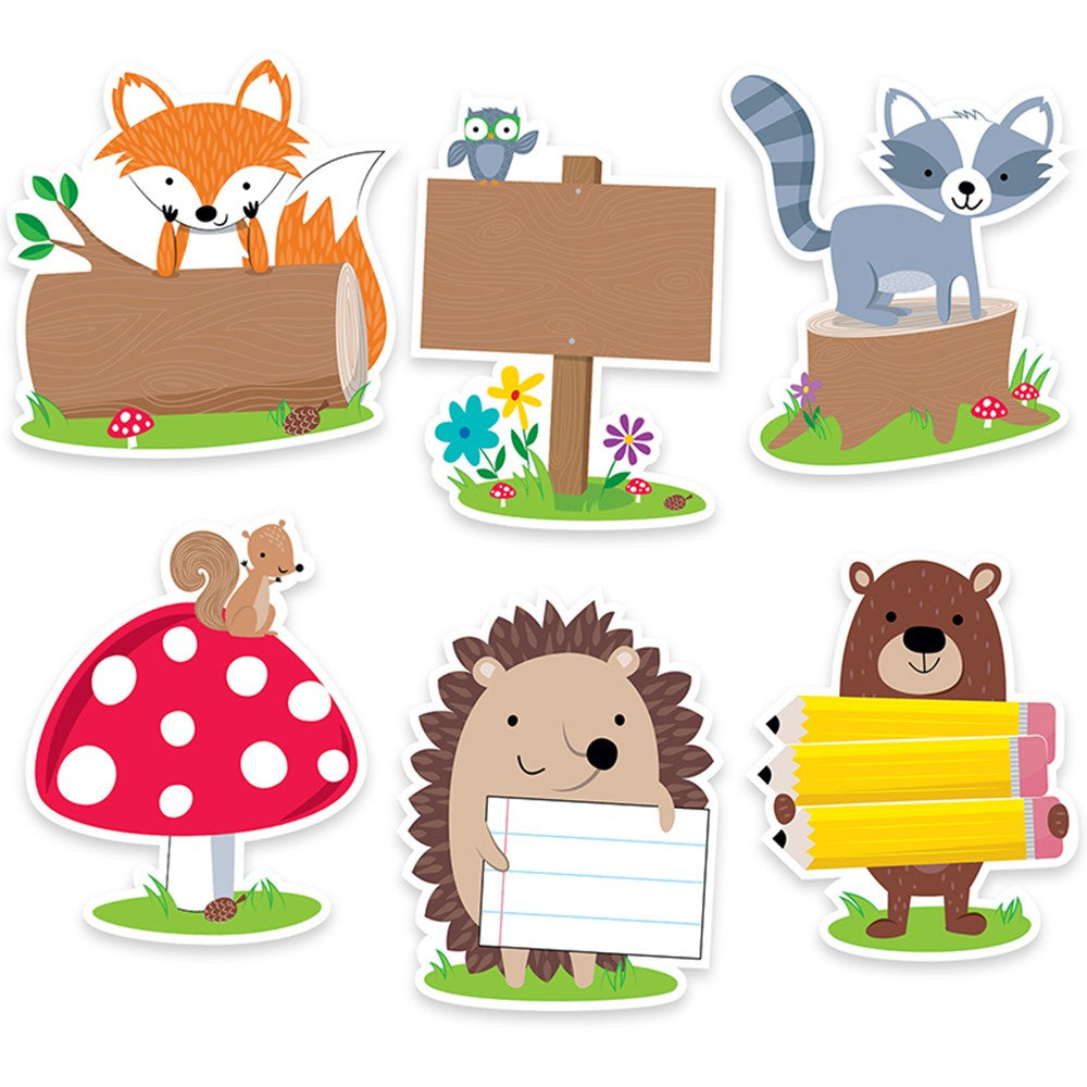 Woodland Friends 6" Designer Cut-Outs, 36/Pack