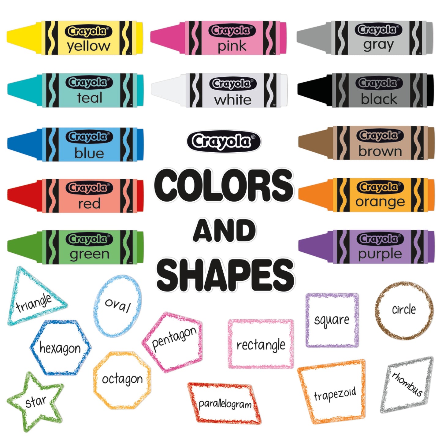 Crayola® Colors & Shapes Bulletin Board Sets