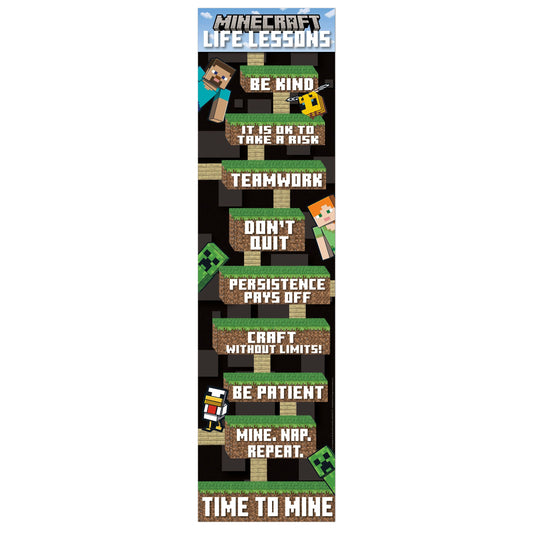 Minecraft Life Lessons Banner - Vertical