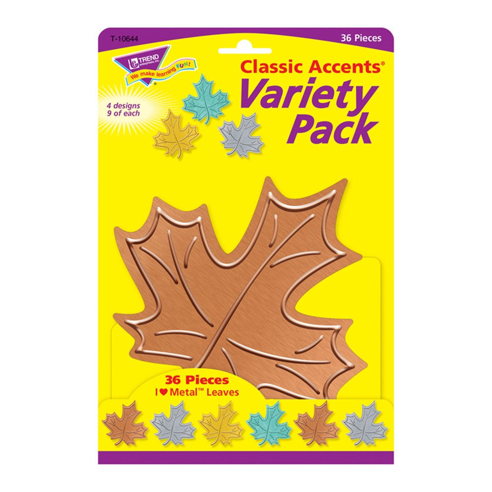 I Metal Leaves Classic Accents Var. Pack, 36 ct