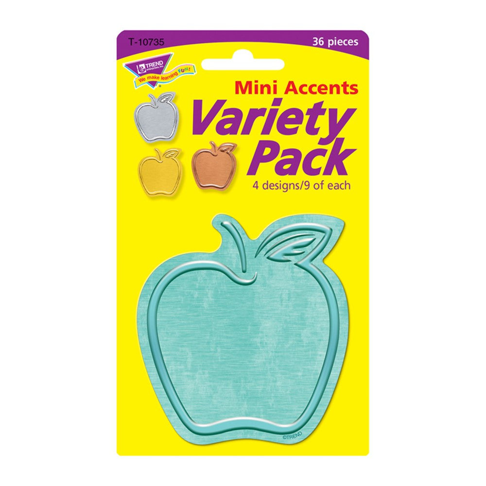 I Metal Apples Mini Accents Variety Pack, 36 Count