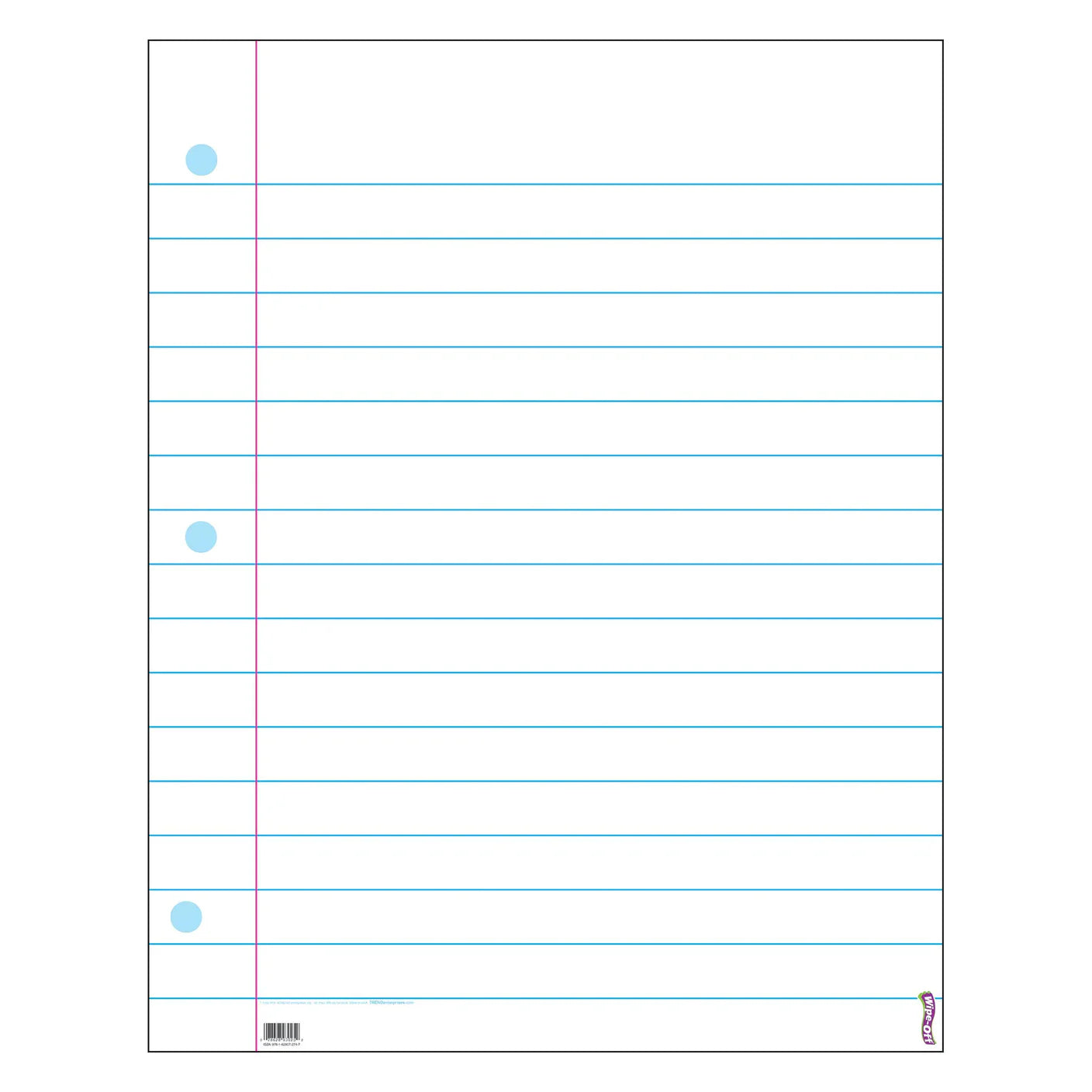 Notebook Paper Wipe-Off® Chart