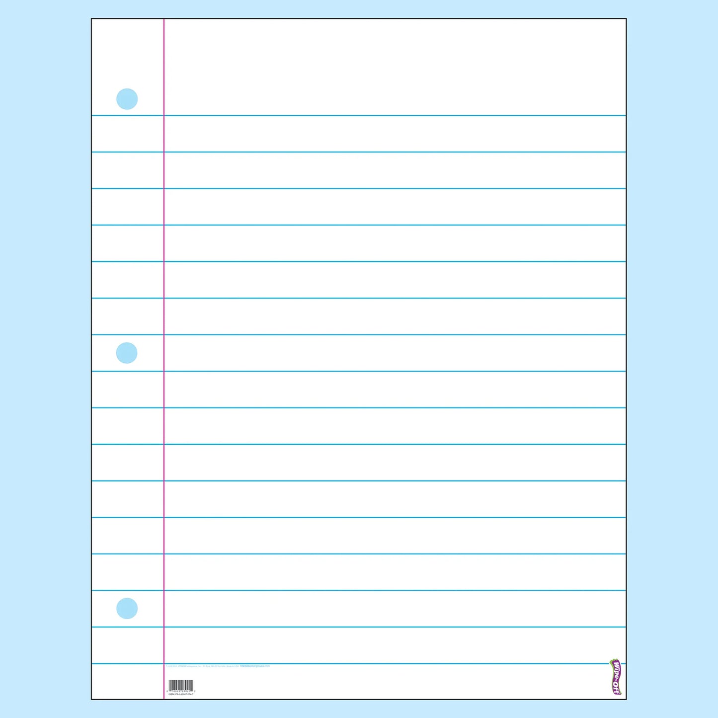 Notebook Paper Wipe-Off® Chart