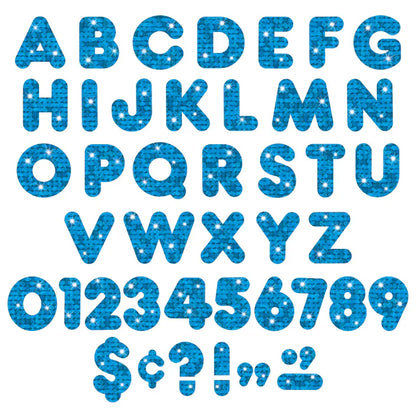 Blue Sparkle 4-Inch Casual Uppercase Ready Letters®