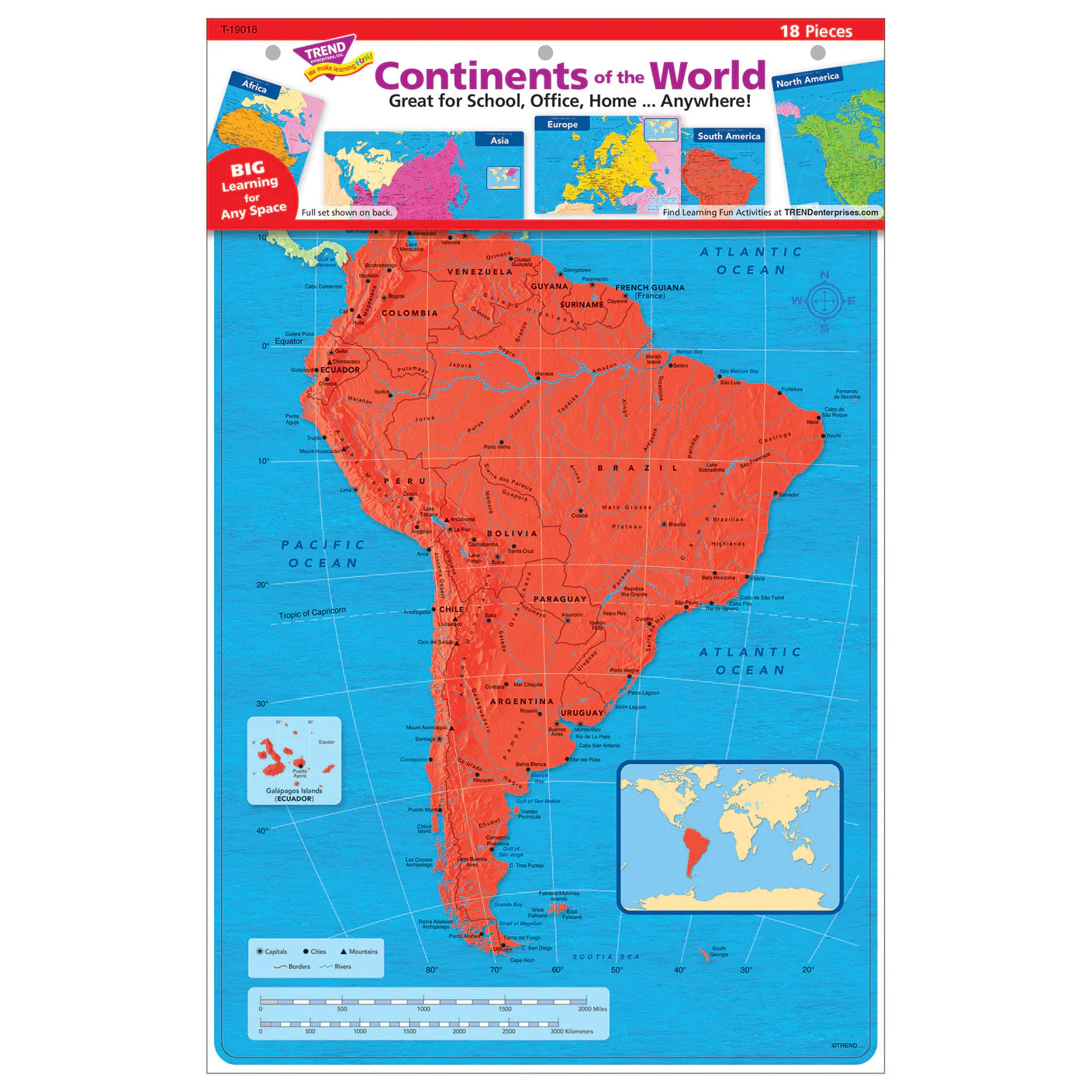 Continents of the World Learning Set