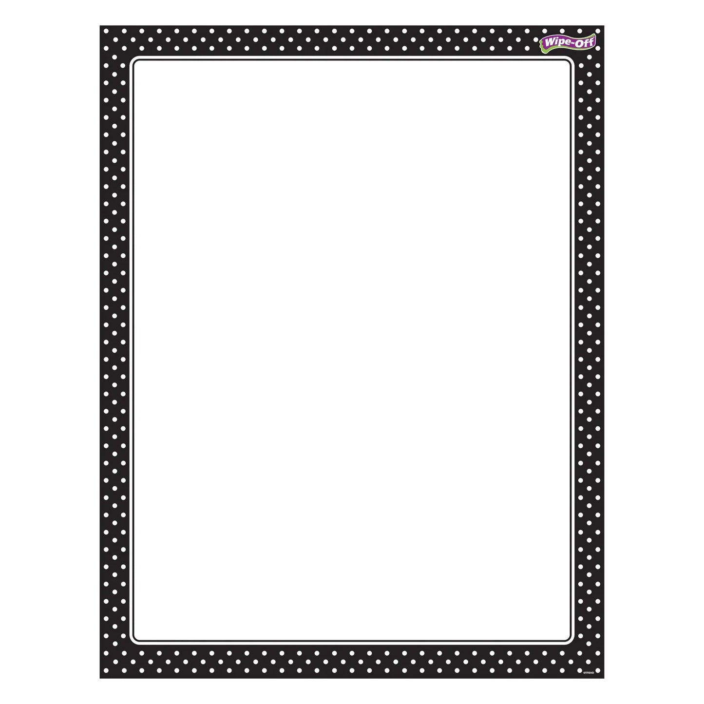 Polka Dots Black Wipe-Off® Chart