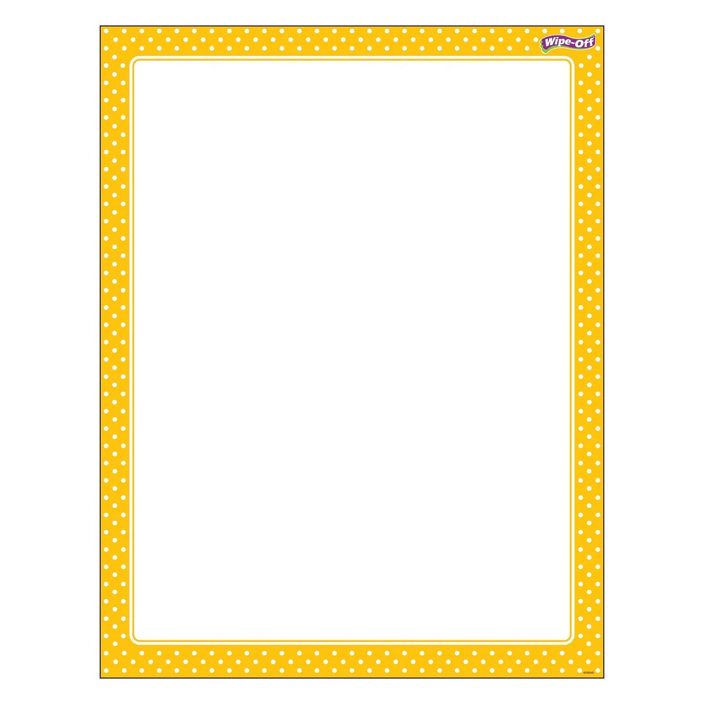 Polka Dots Yellow Wipe-Off® Chart