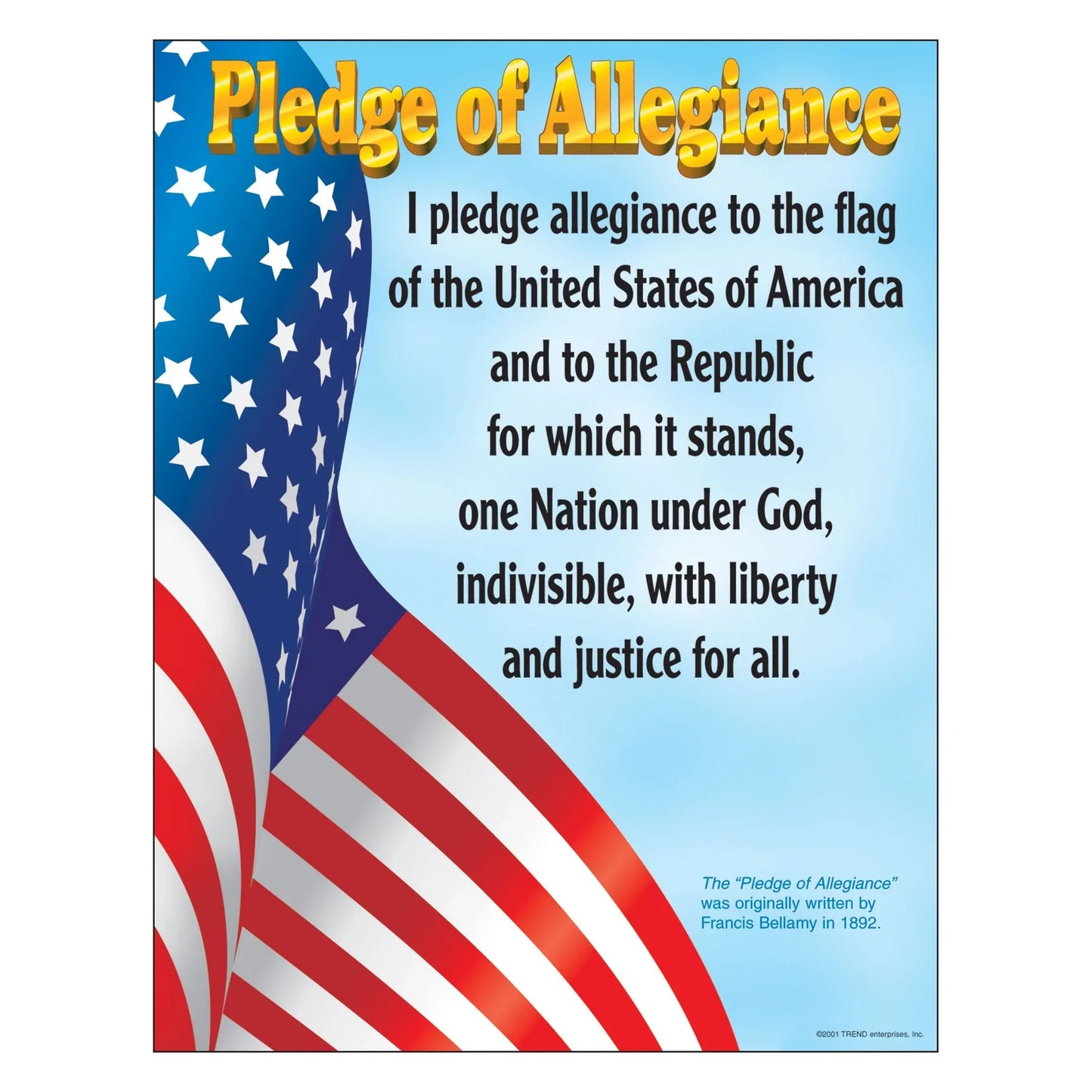 Pledge of Allegiance Learning Chart