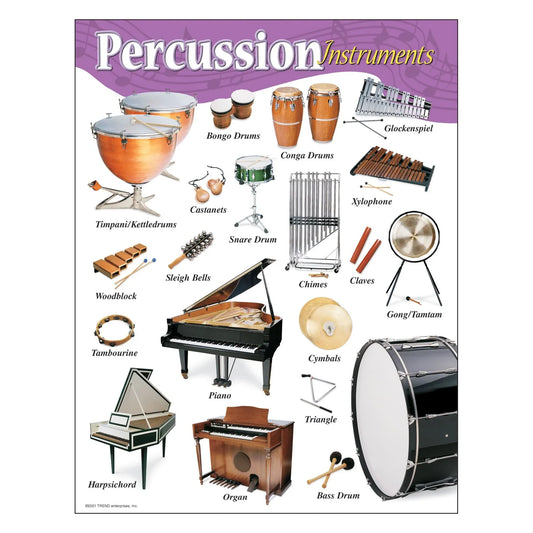 Percussion Instruments Learning Chart