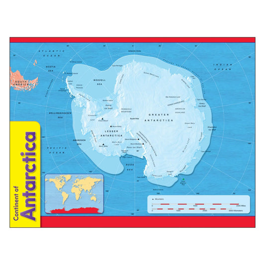 Continent of Antarctica Learning Chart