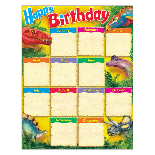 Birthday Discovering Dinosaurs® Learning Chart