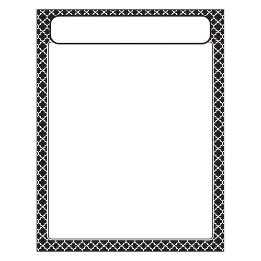 Moroccan Black Learning Chart