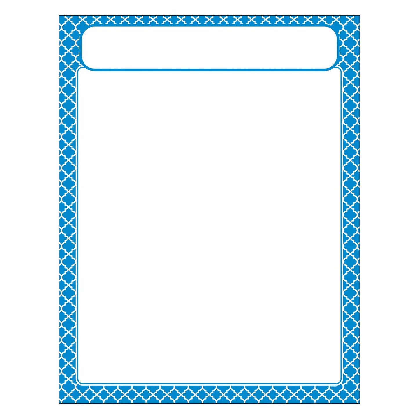 Moroccan Blue Learning Chart