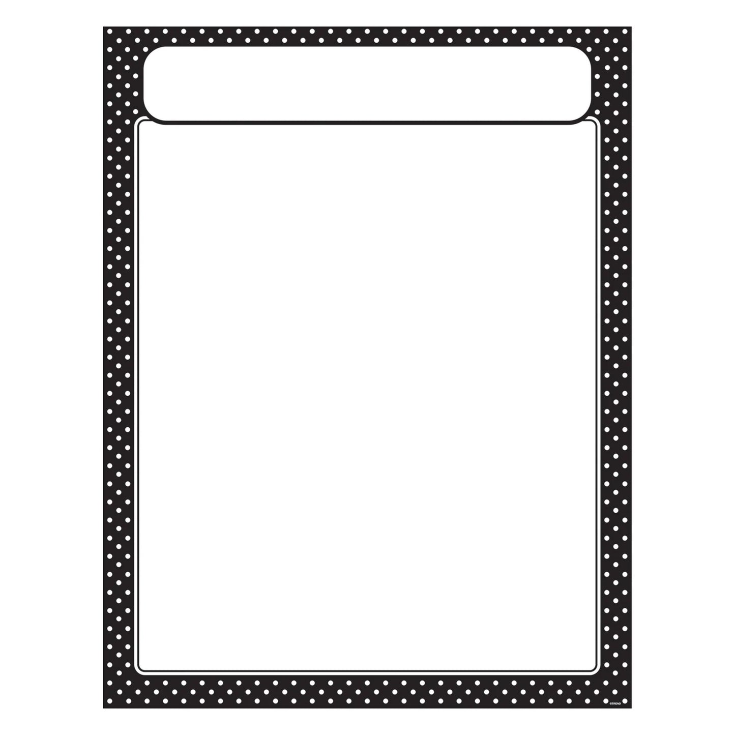 Polka Dots Black Learning Chart