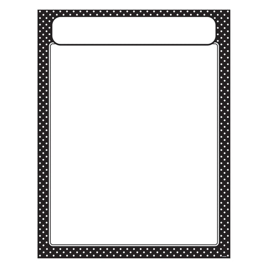 Polka Dots Black Learning Chart