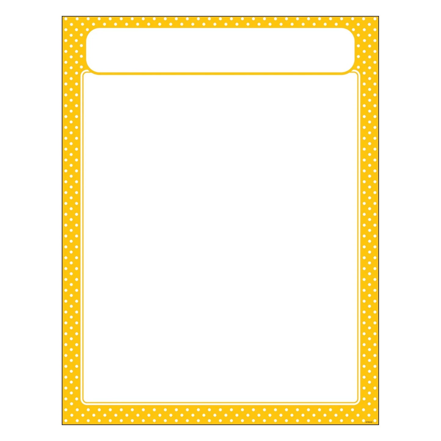 Polka Dots Yellow Learning Chart