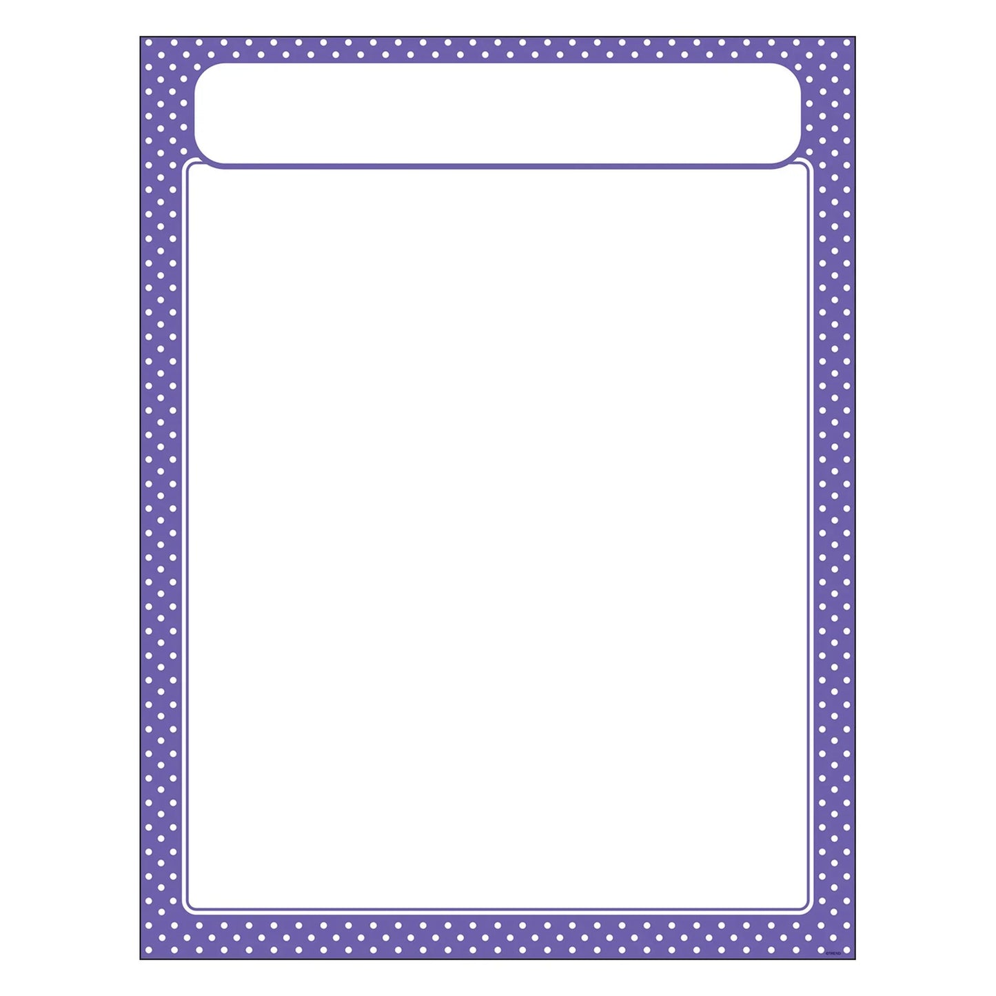 Polka Dots Purple Learning Chart