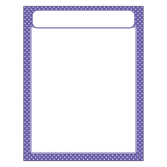 Polka Dots Purple Learning Chart