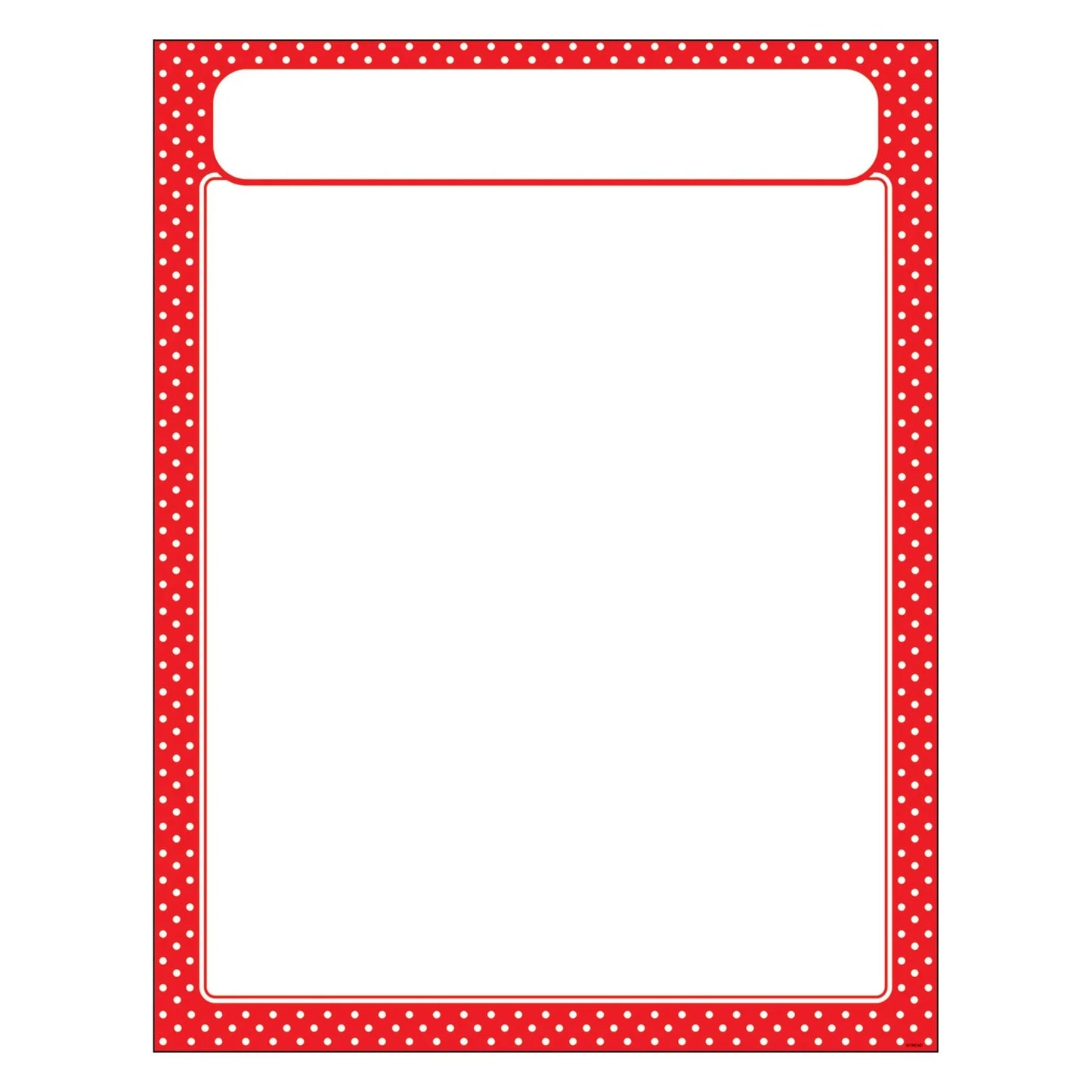 Polka Dots Red Learning Chart