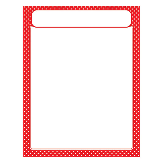 Polka Dots Red Learning Chart