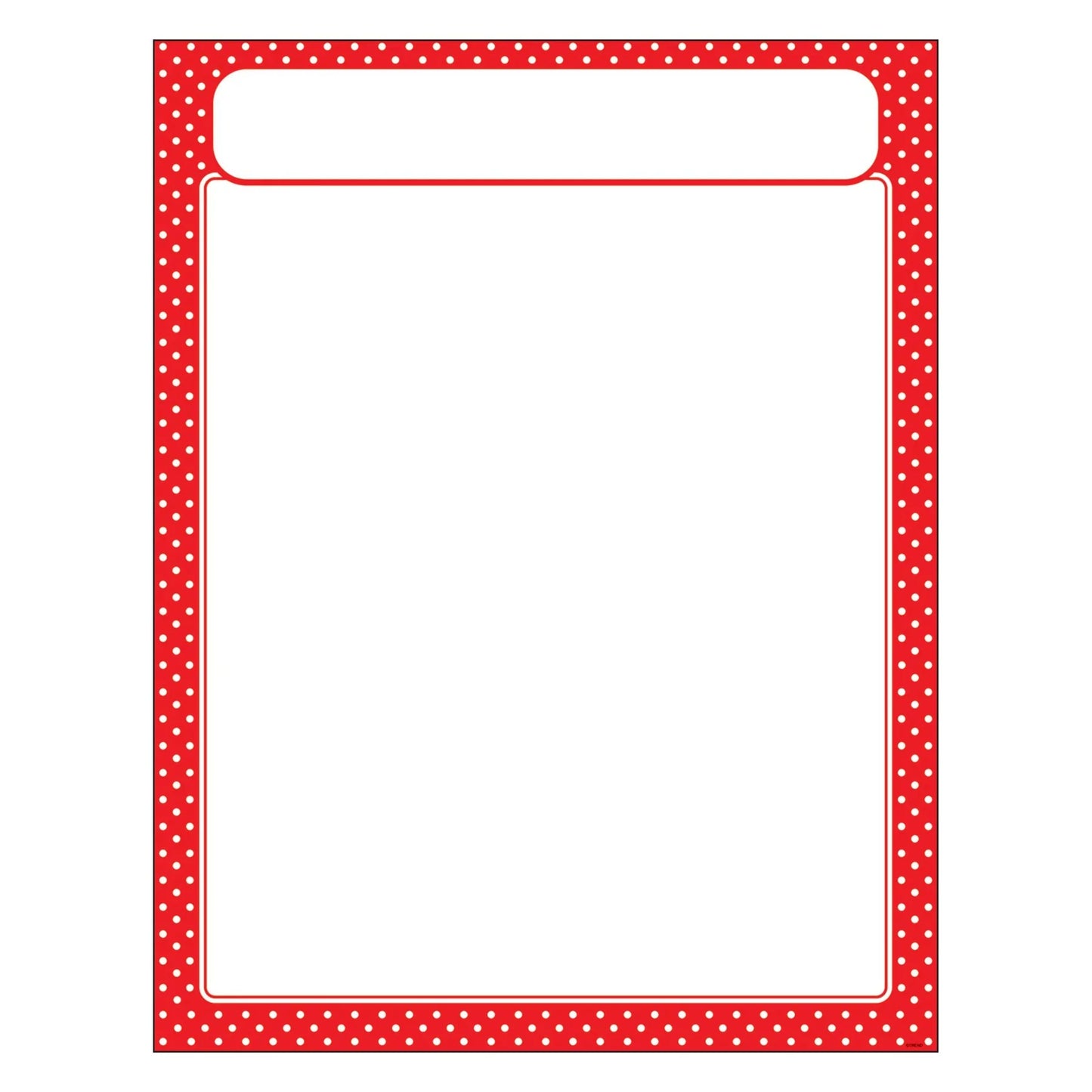 Polka Dots Red Learning Chart