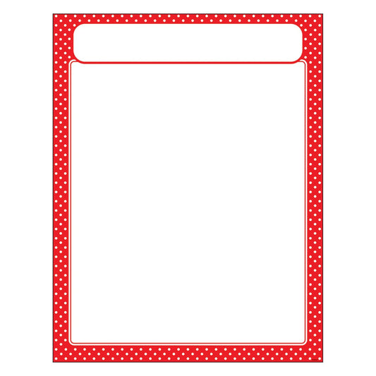 Polka Dots Red Learning Chart