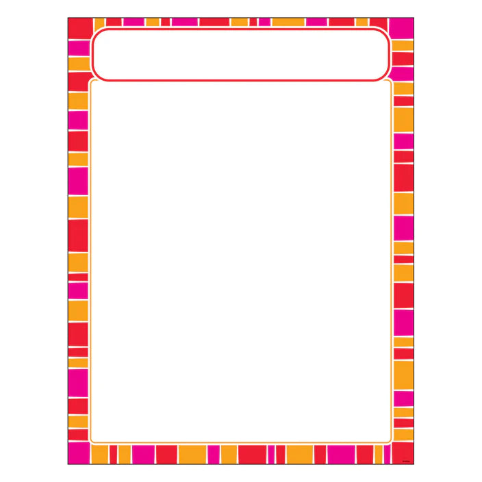 Stripe-tacular Snazzy Red Learning Chart