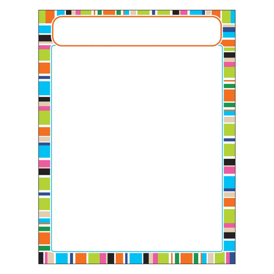 Stripe-tacular Party Time Learning Chart