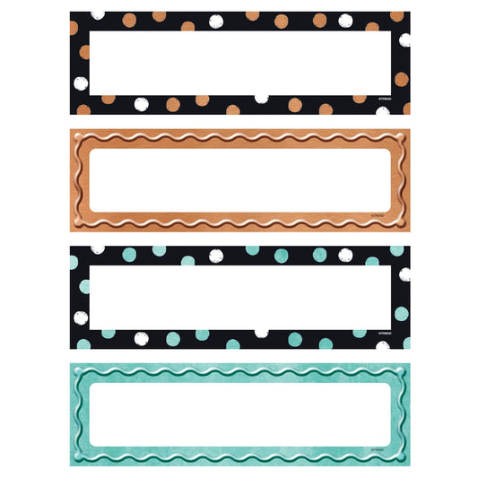 I ♥ Metal™ Dots & Embossed Desk Toppers® Name Plates Variety Pack