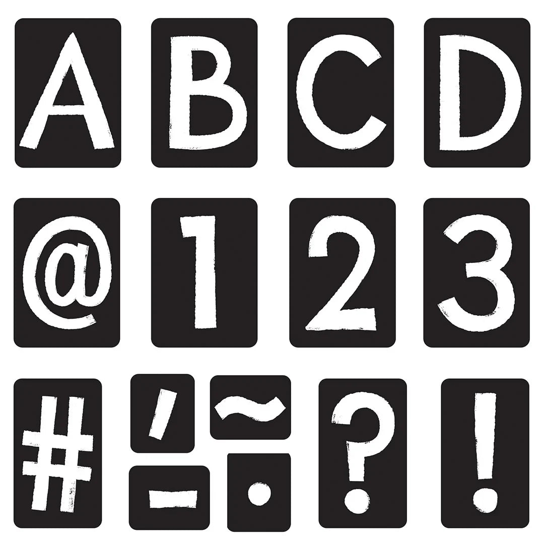 Black 4-Inch Tiles Uppercase (English/Spanish) Ready Letters®