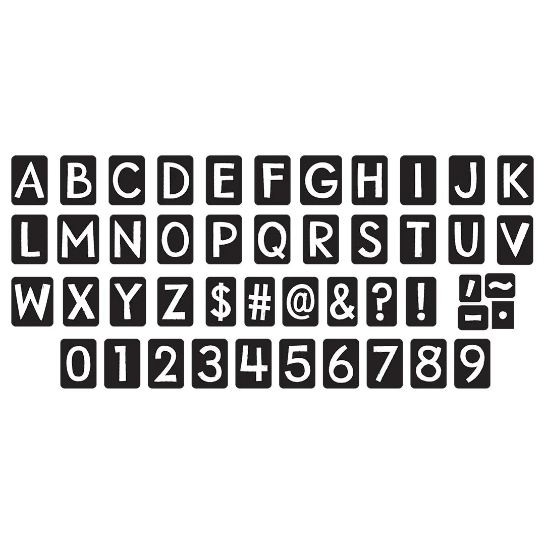 Black 4-Inch Tiles Uppercase (English/Spanish) Ready Letters®