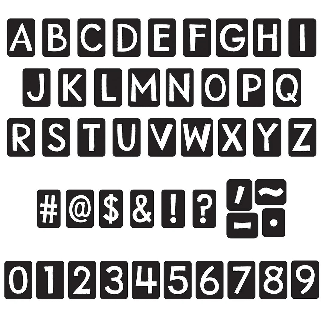 Black 4-Inch Tiles Uppercase (English/Spanish) Ready Letters®