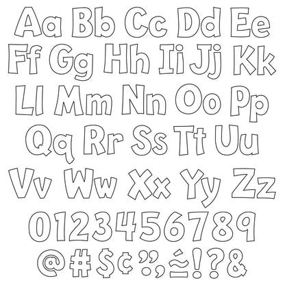 White 4-Inch Playful Uppercase/Lowercase Combo Pack (English/Spanish) Ready Letters®