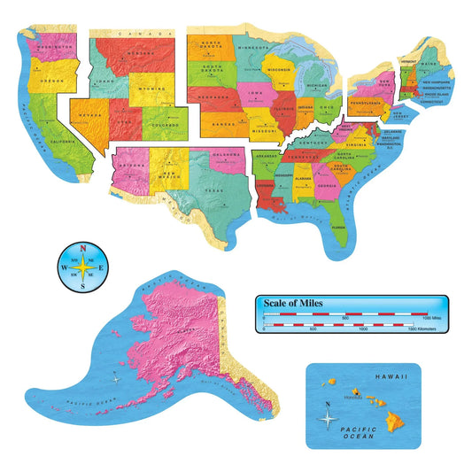 United States Map Bulletin Board Set