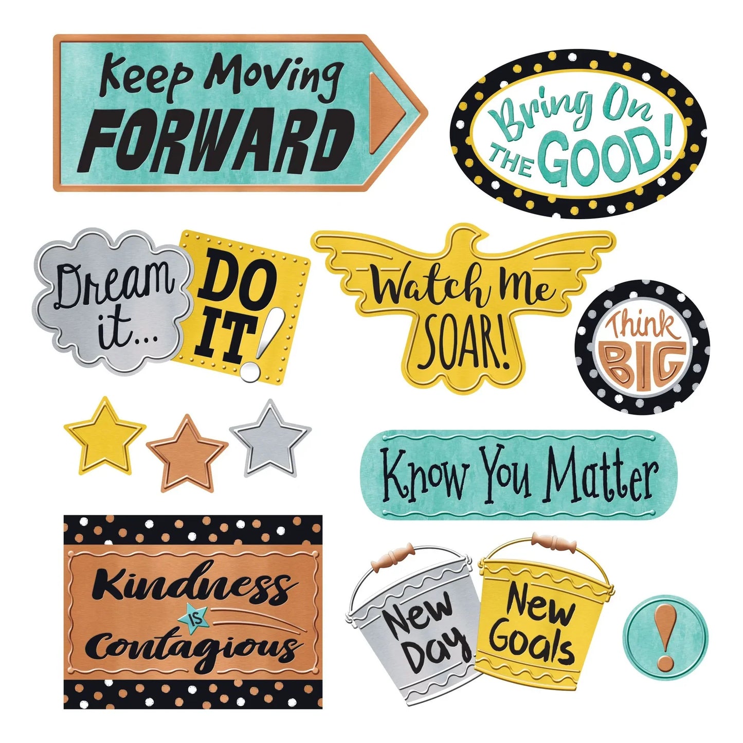 I ♥ Metal™ Phrases Bulletin Board Set