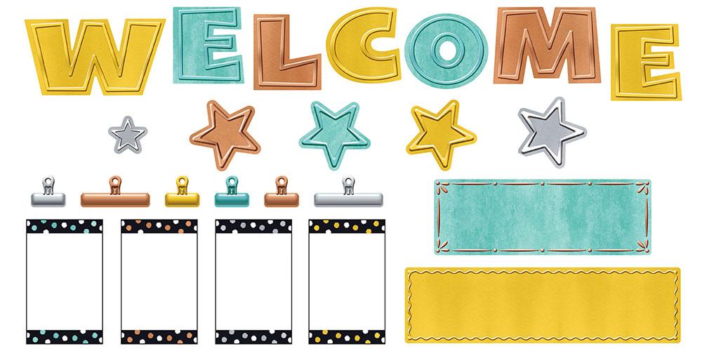 I ♥ Metal Wipe-Off® Welcome Mini Bulletin Board Set