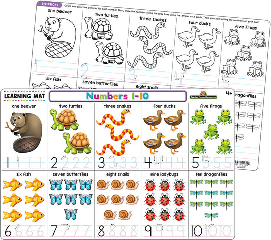 Numbers 1-10 Learning Mat