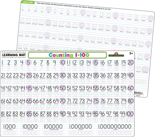 Counting 1-100 Learning Mat