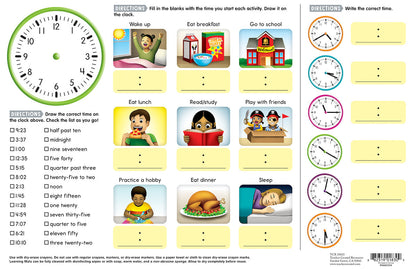 Time Learning Mat