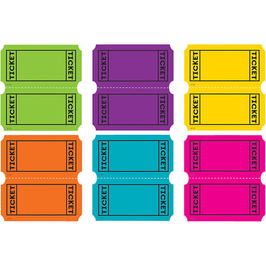 Bright Colors Tickets Mini Accents