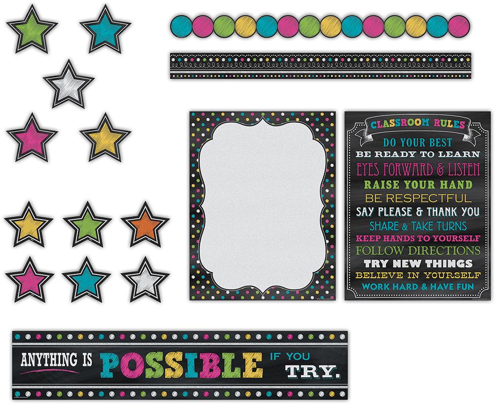 Chalkboard Bright Collection Classroom Environment