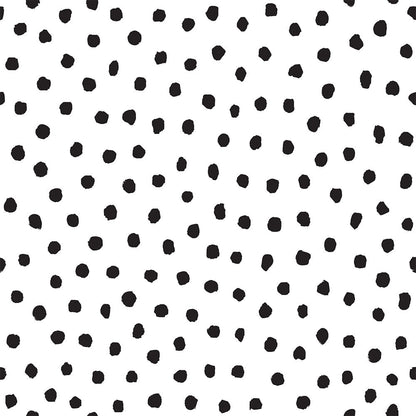 Black Painted Dots Peel and Stick Decorative Paper