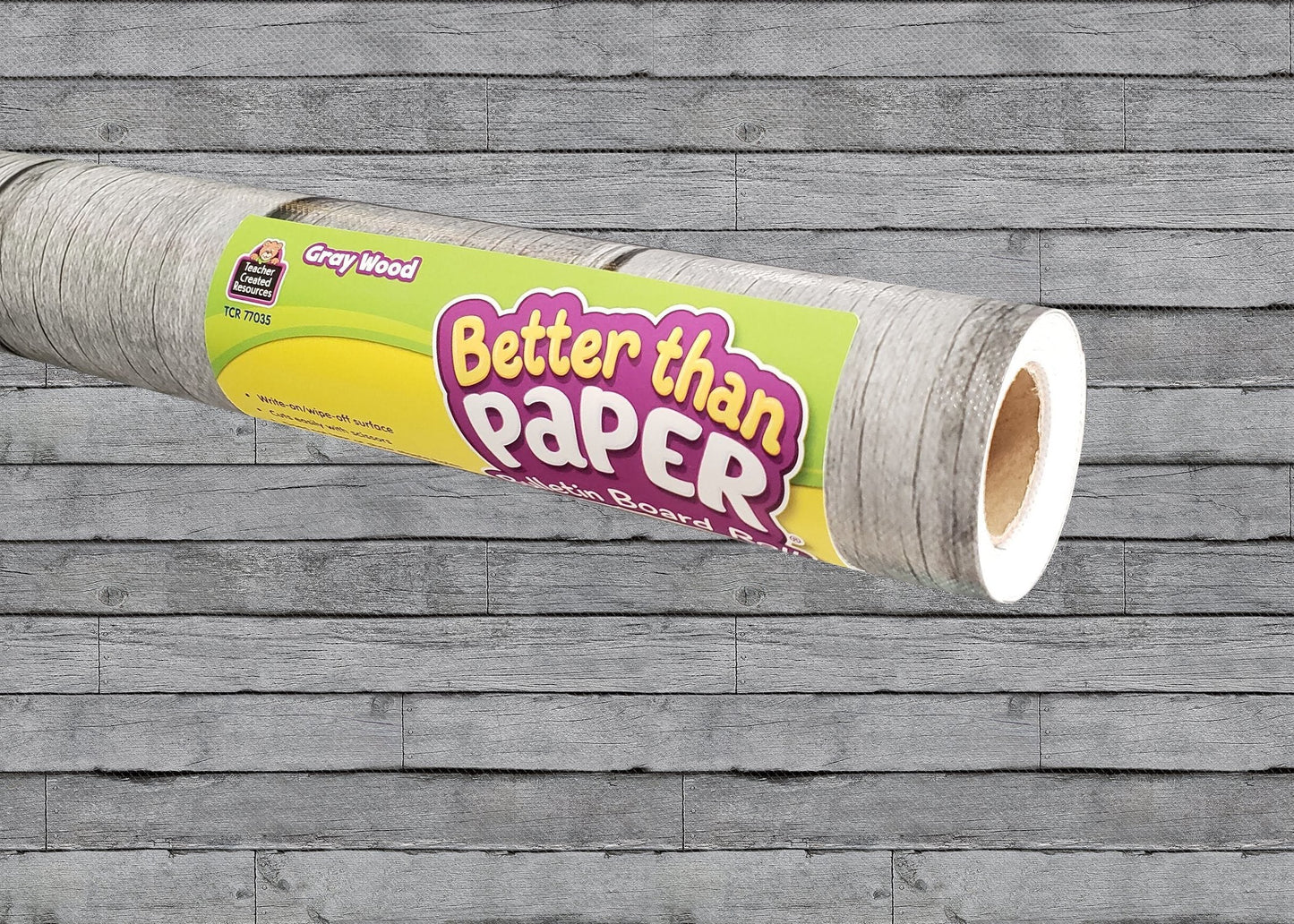 Gray Wood Better Than Paper Bulletin Board Roll