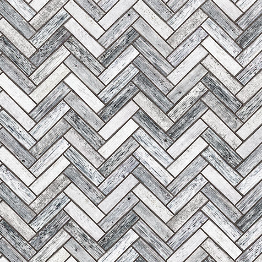 White & Gray Wood Herringbone Better Than Paper Bulletin Board Roll